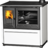 Cuisinière à bois 8Kw 850 glas blanc gauche – Plamen